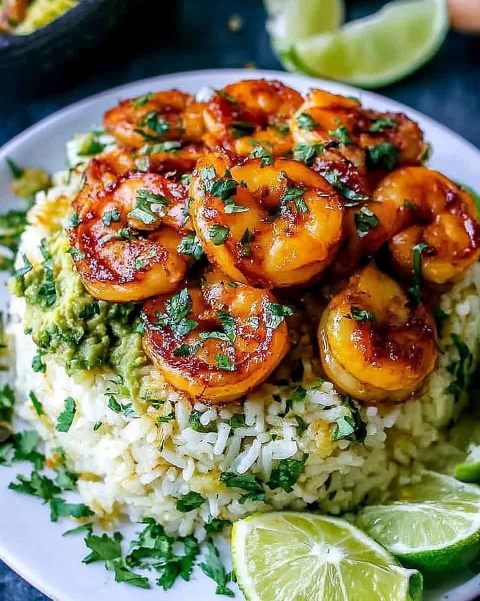 Honig-Limetten-Garnelen-Reis - detail 1