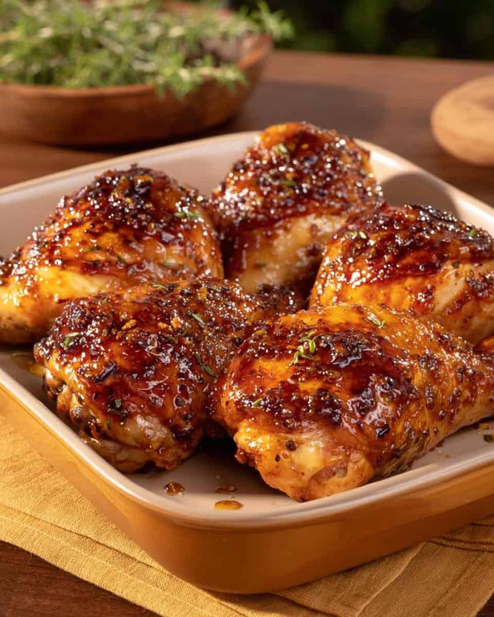 Knusprig glasierte Hähnchenschenkel - detail 1