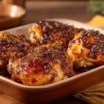 Knusprig glasierte Hähnchenschenkel