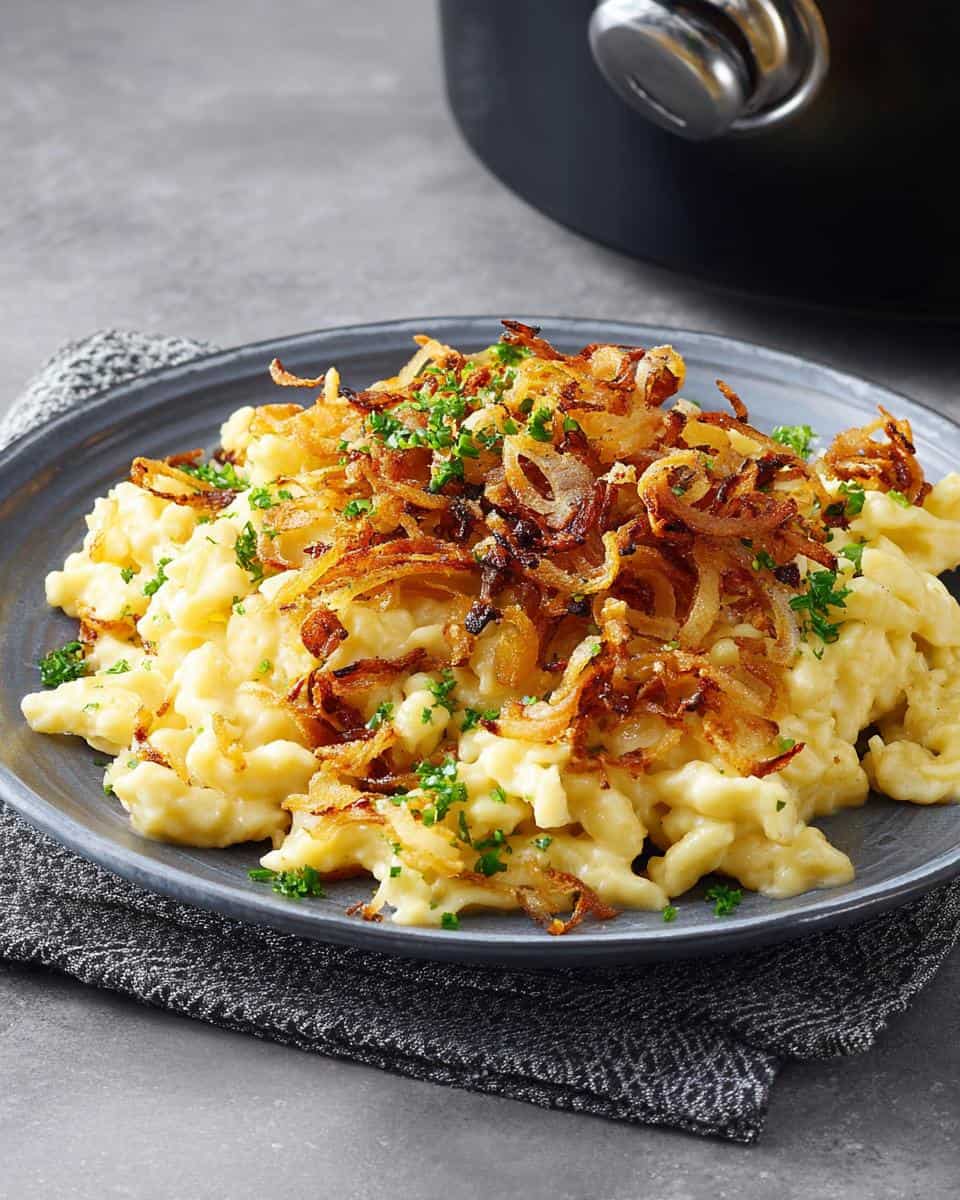 Käsespätzle mit Röstzwiebeln - detail 1