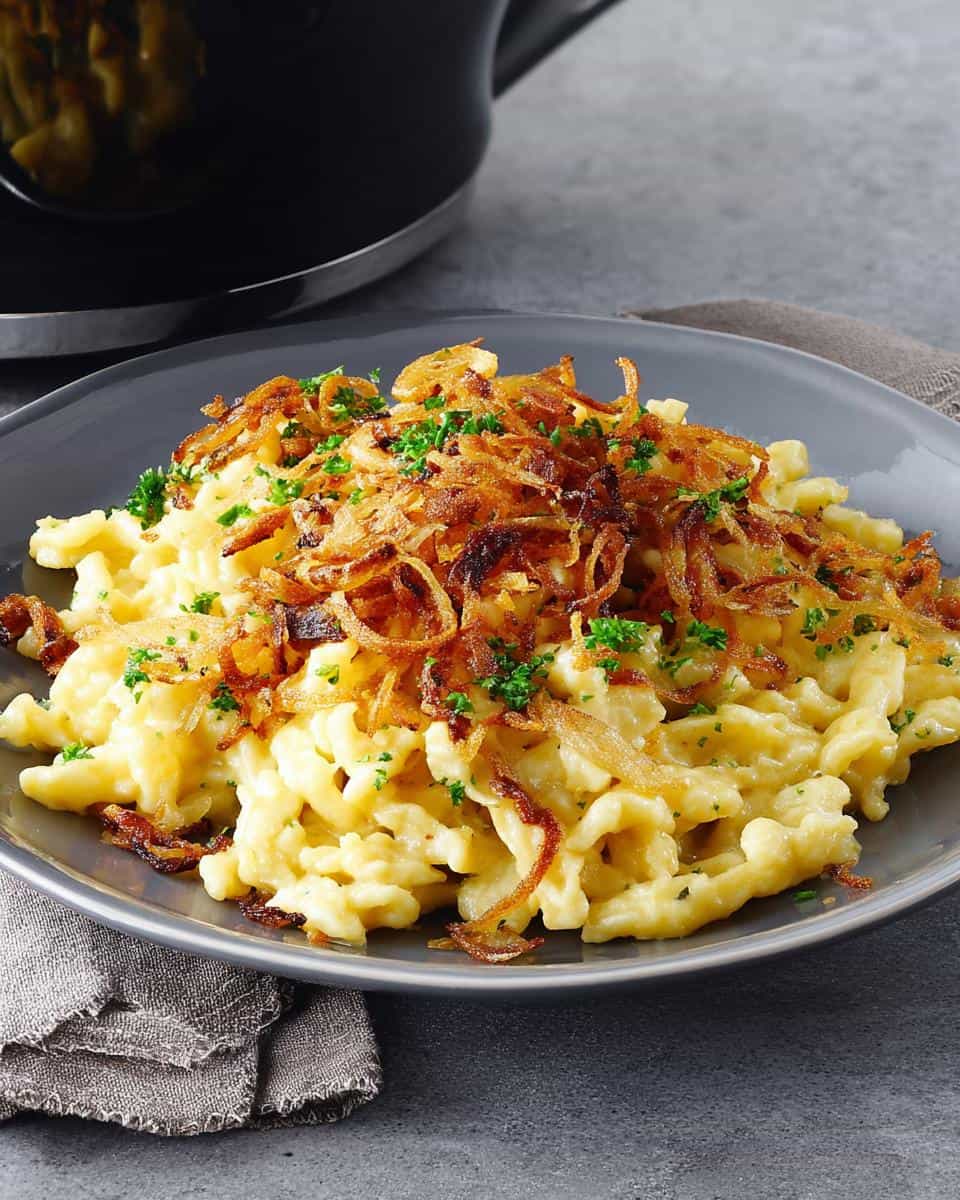 Käsespätzle mit Röstzwiebeln - detail 2