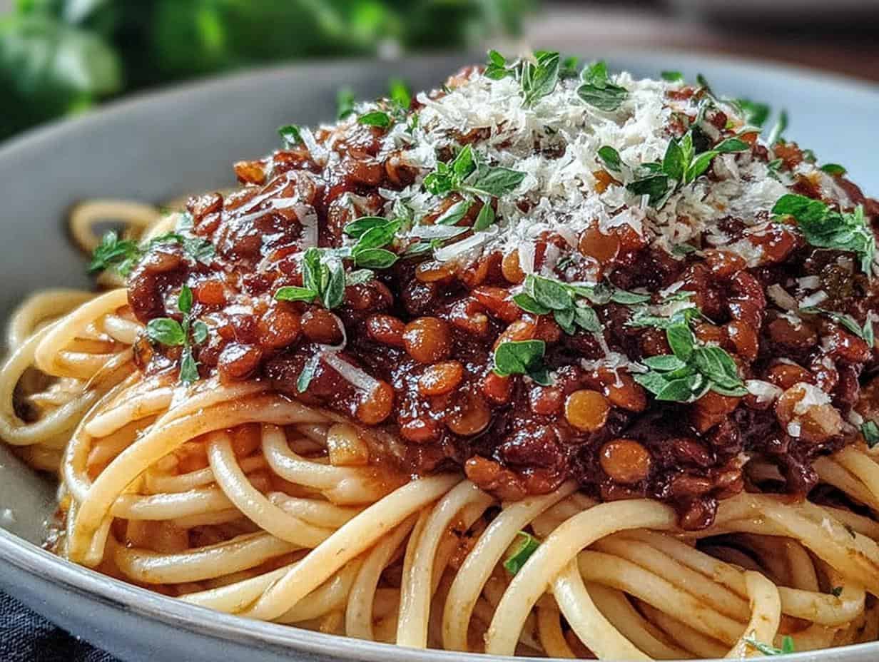 Linsen Bolognese: Unerwartet köstlich vegetarisch!