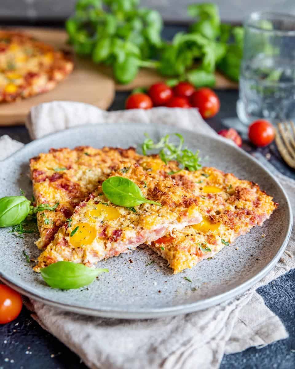 Low Carb Schüttelpizza: 15 Min. Glück ohne Reue