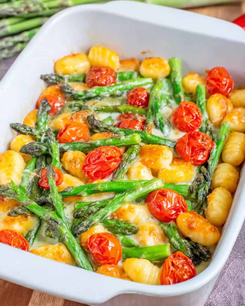 Einfaches Gnocchi Rezept mit grünem Spargel Pesto Backofen - detail 1