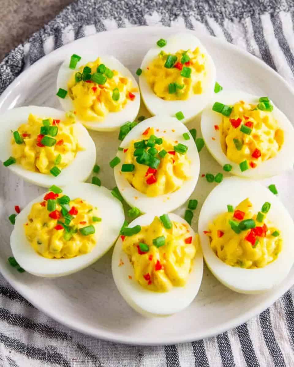 Einfaches Rezept klassische gefüllte Eier mit Mayo und Senf - detail 2