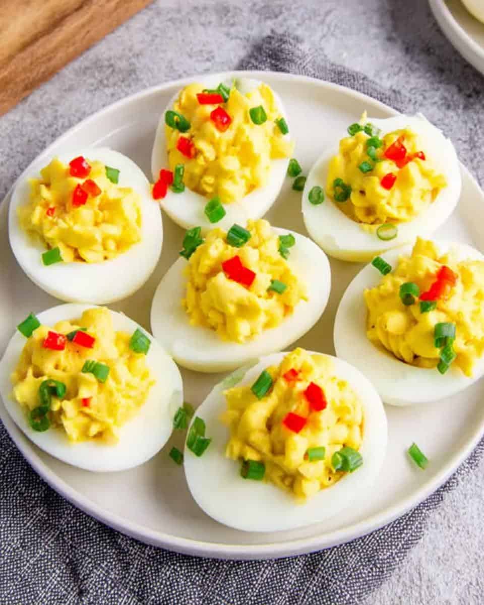 Einfaches Rezept klassische gefüllte Eier mit Mayo und Senf - detail 3