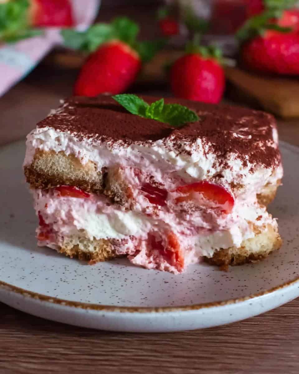 Erdbeer Tiramisu ohne Ei und Alkohol - detail 1