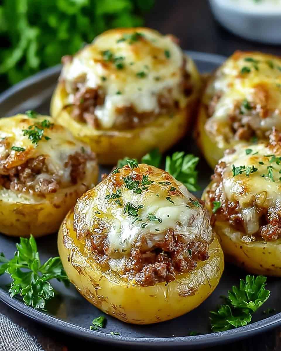 Gefüllte Kartoffeln mit Fleisch - detail 1