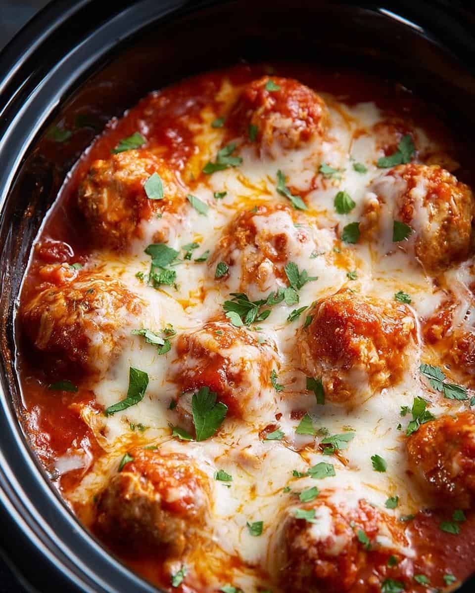 Hähnchen-Parmesan-Fleischbällchen aus dem Slow Cooker - detail 2