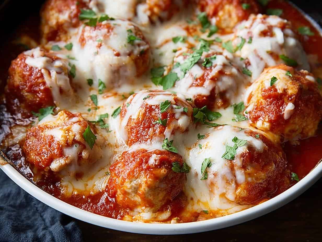 Hähnchen-Parmesan-Fleischbällchen: 6 Glückliche Stunden!