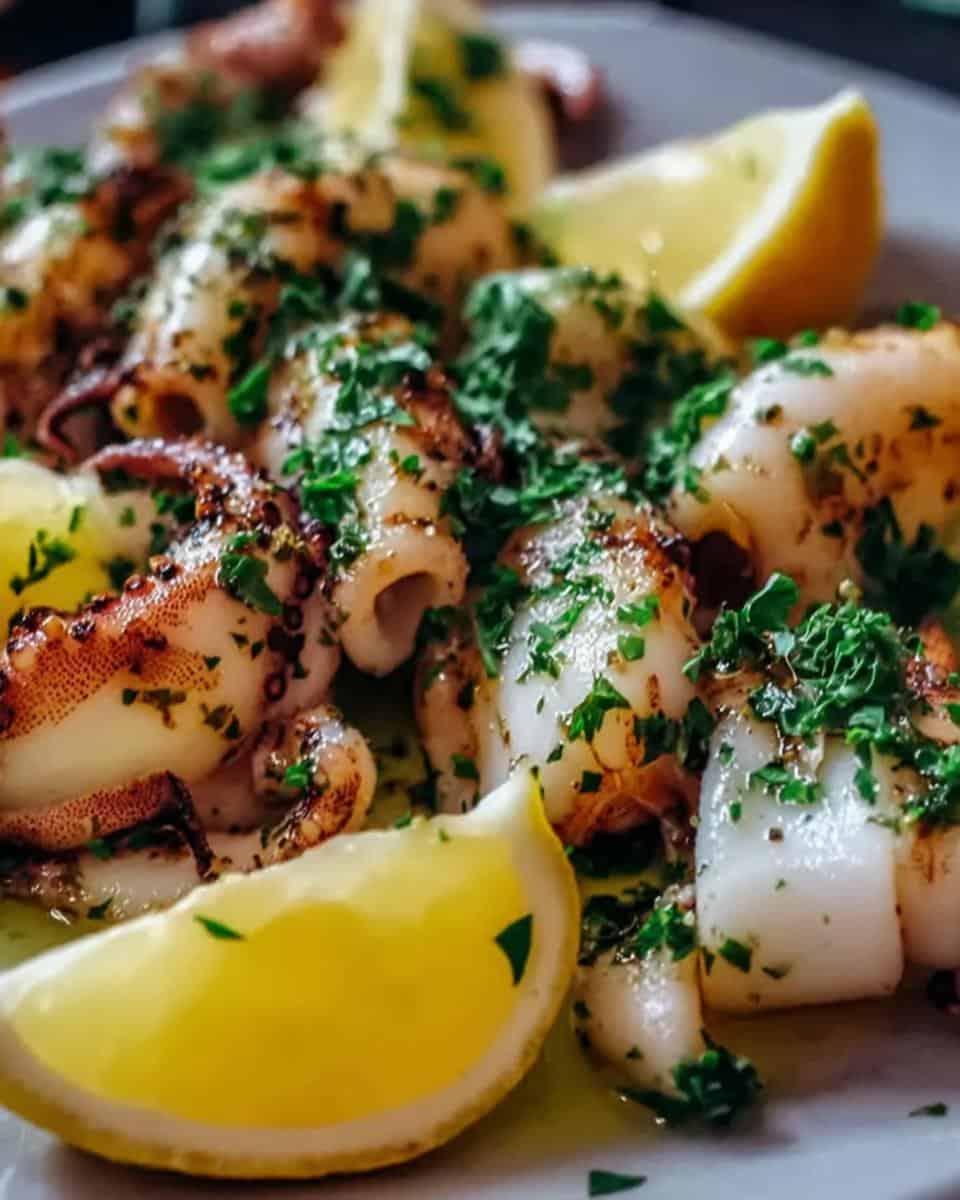 Knoblauch-Petersilien-Tintenfisch-Tapas - detail 1