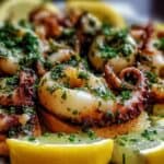 Knoblauch-Petersilien-Tintenfisch-Tapas