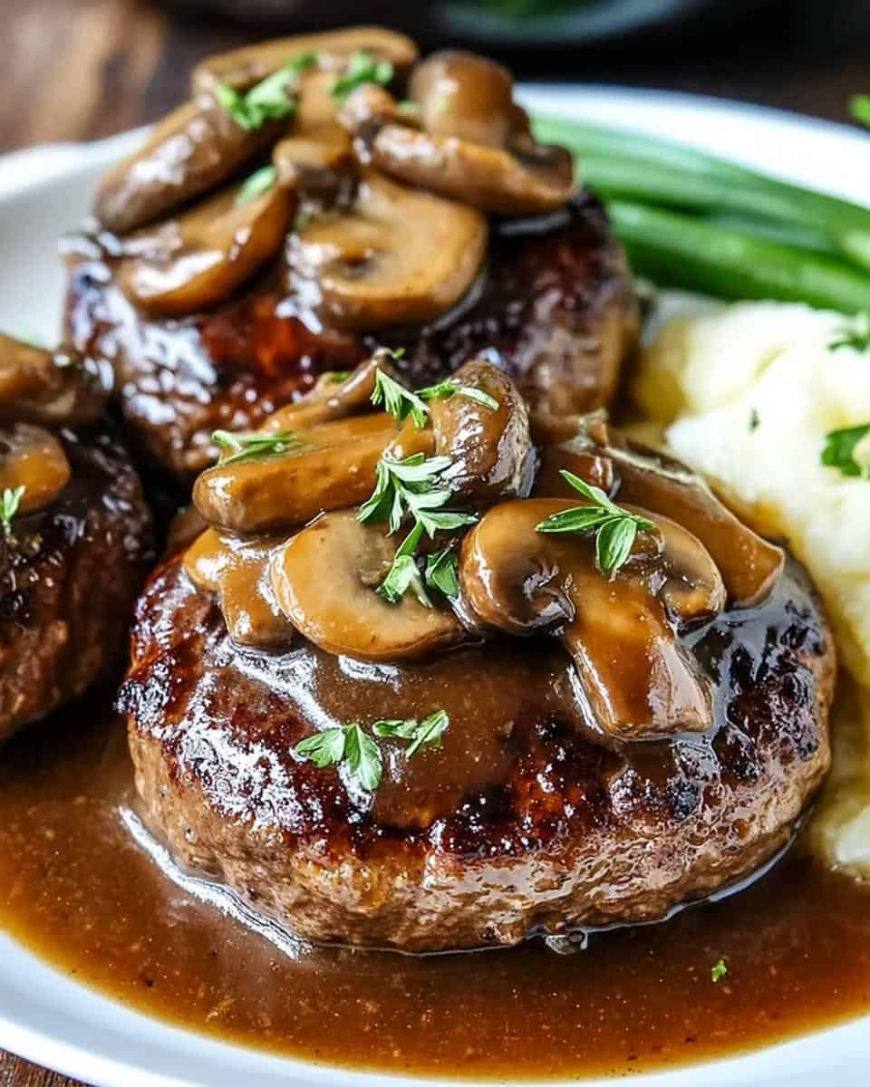Salisbury Steak mit Pilzsoße - detail 2