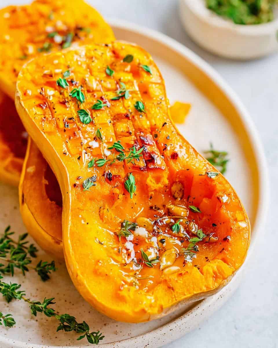 einfacher Butternut Kürbis aus dem Ofen zum Auslöffeln - detail 1