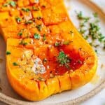einfacher Butternut Kürbis aus dem Ofen zum Auslöffeln