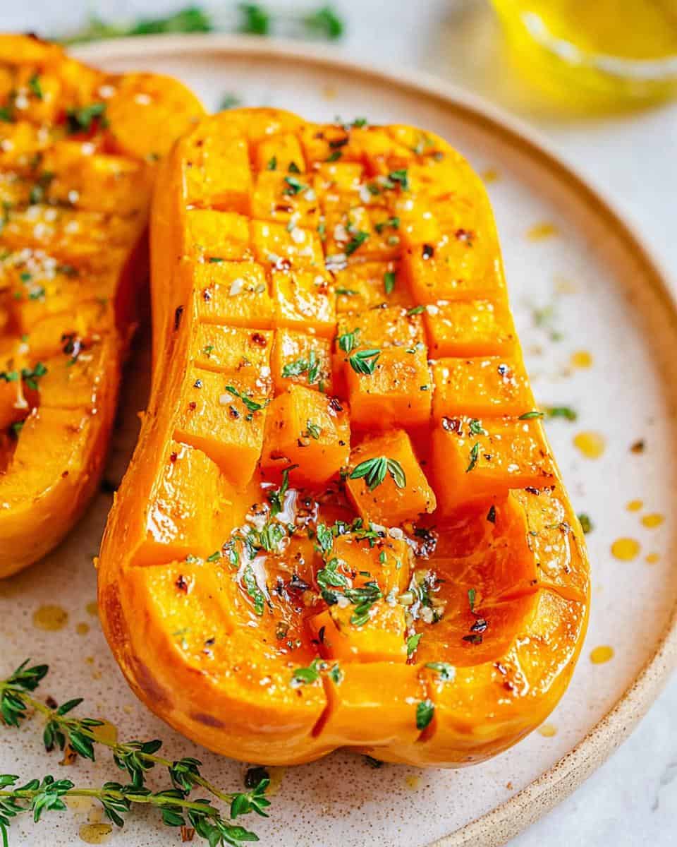 einfacher Butternut Kürbis aus dem Ofen zum Auslöffeln - detail 3