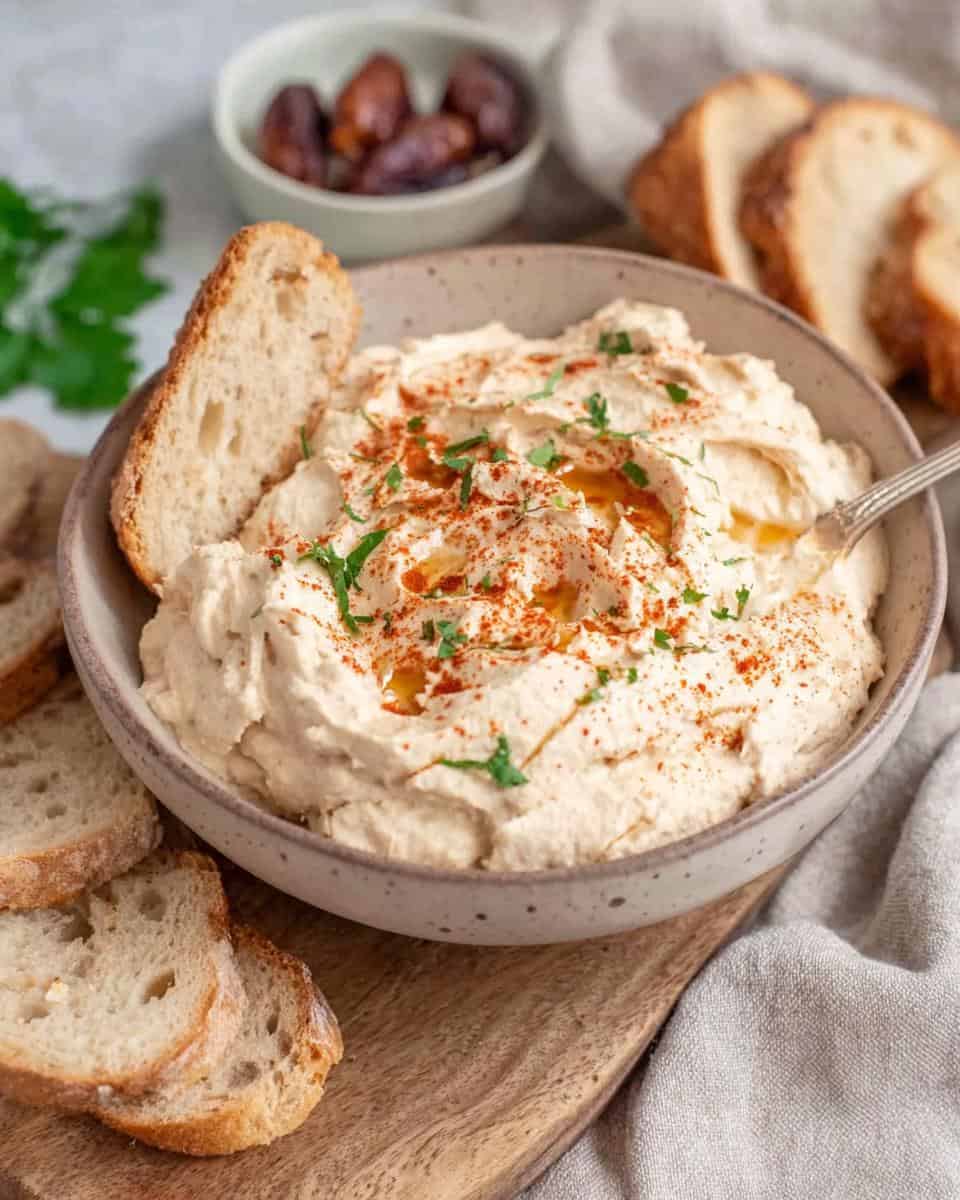 schneller Datteldip mit Frischkäse und Knoblauch - detail 1