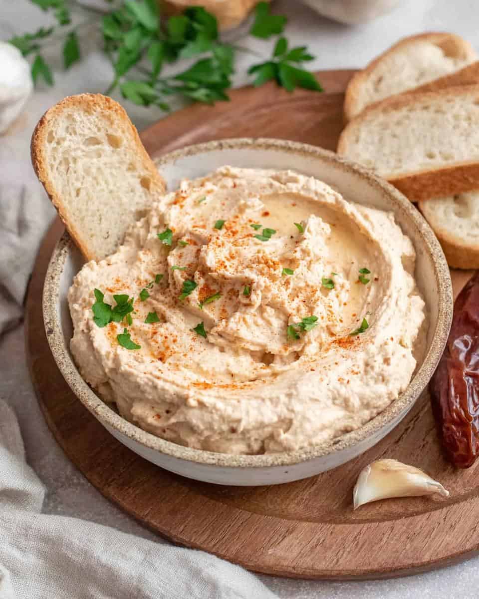 schneller Datteldip mit Frischkäse und Knoblauch - detail 2