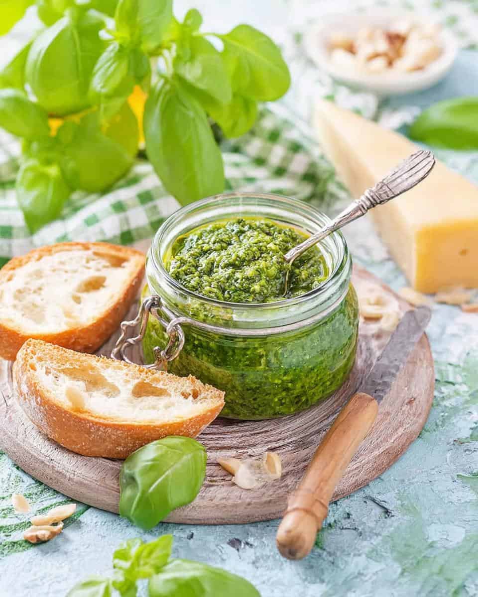 Basilikum Pesto Rezept einfach und schnell selber machen - detail 1