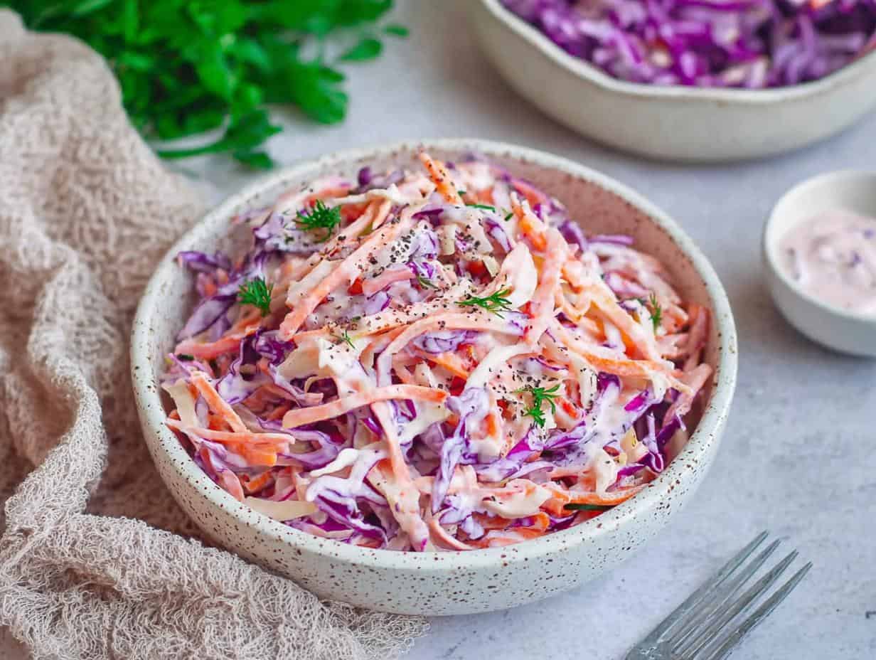 Bunter Coleslaw: Genial leicht mit Joghurt – in 20 Min