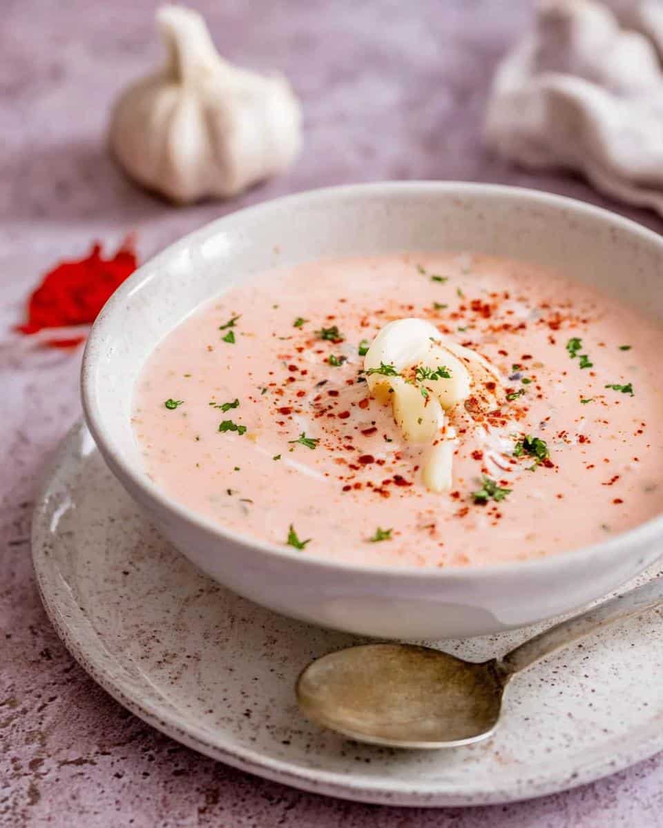 Einfache Knoblauchsoße mit griechischem Joghurt und Mayonnaise - detail 1