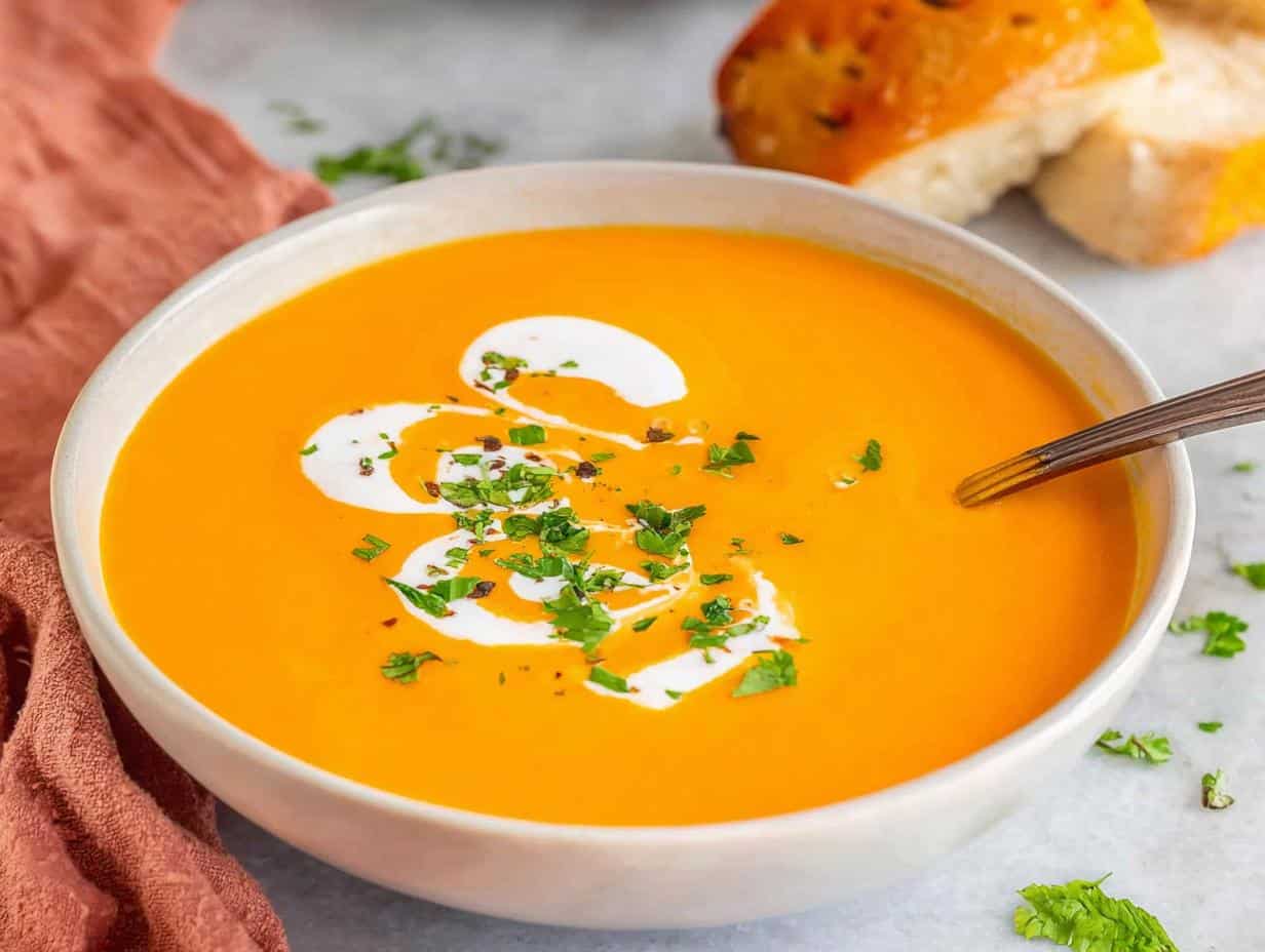Einfache cremige Kürbissuppe: 15 Min. Glücklich Macht