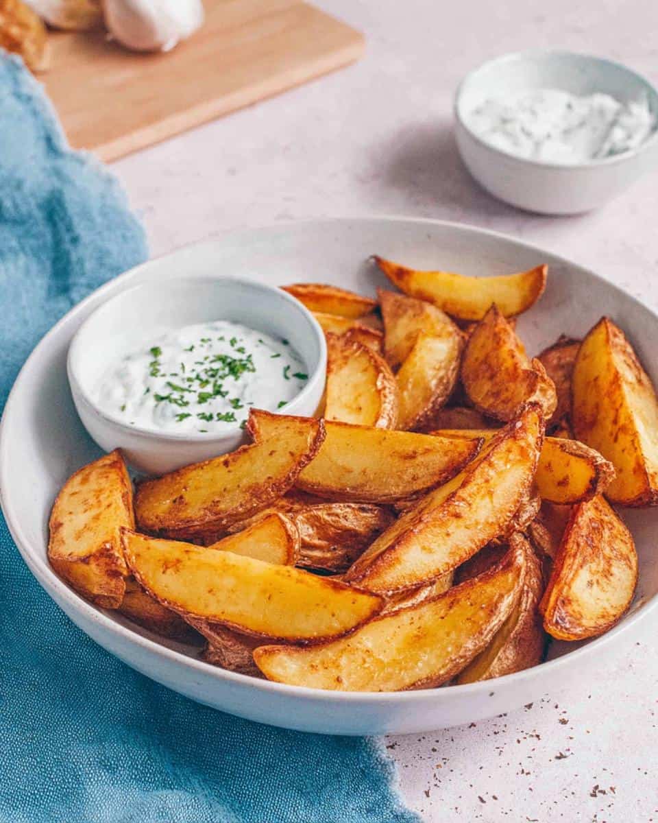 Einfaches Rezept knusprige Kartoffelspalten im Ofen - detail 3