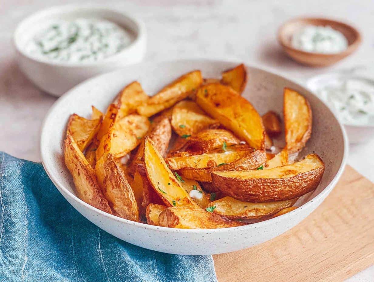 750g: Einfaches Rezept – Wahnsinnig leckere Ofen-Kartoffelspalten