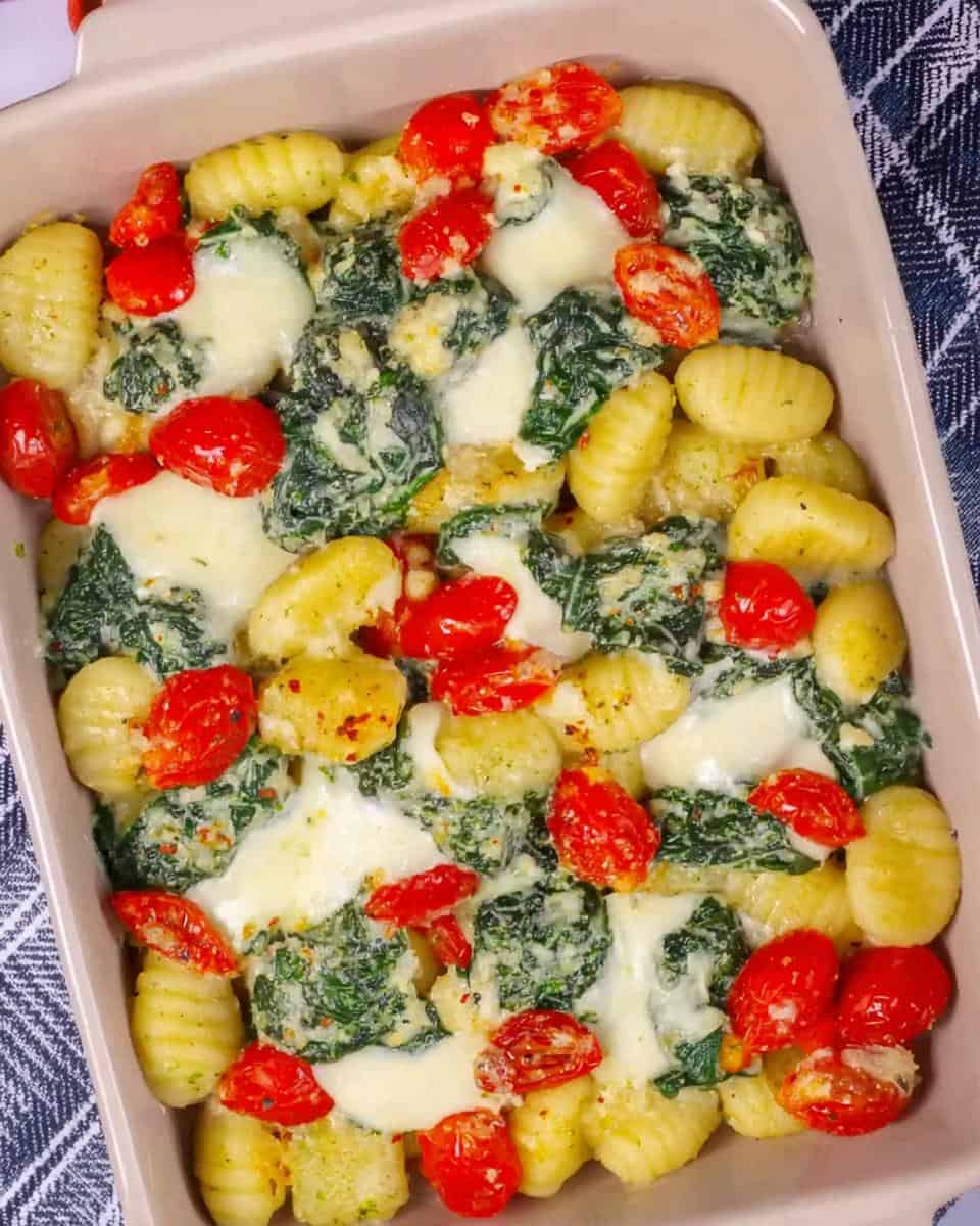 Gnocchi Auflauf mit Spinat Tomate Mozzarella 20 Minuten - detail 1