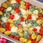 Gnocchi Auflauf mit Spinat Tomate Mozzarella 20 Minuten