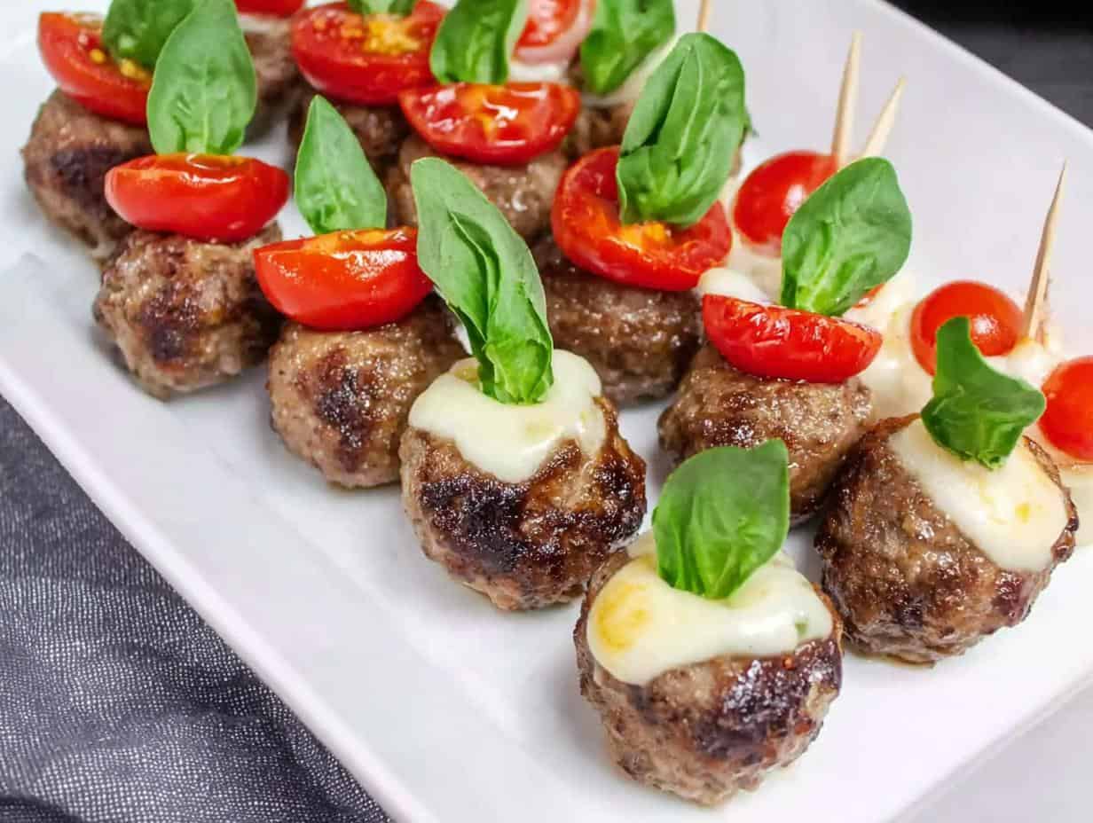 Hackbällchen Caprese Spieße: 1 Genial Einfach