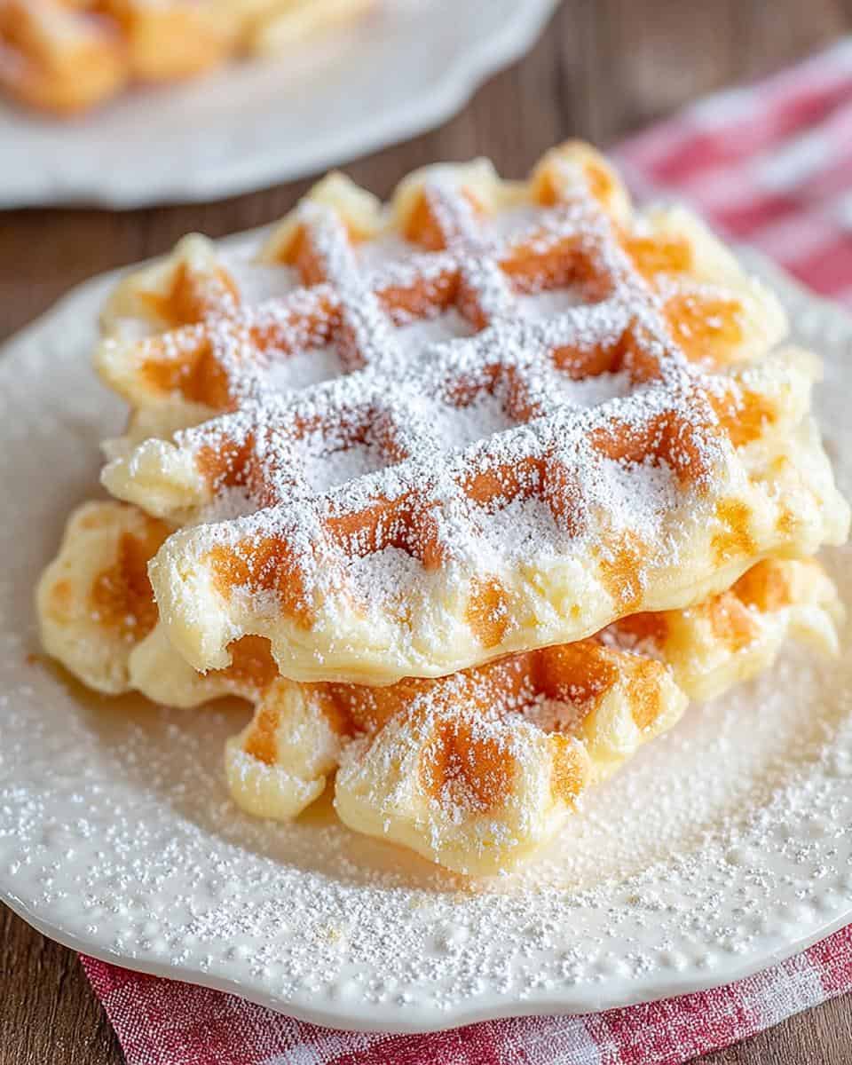 Knusprige Belgische Waffeln mit Hefe und Hagelzucker - detail 2