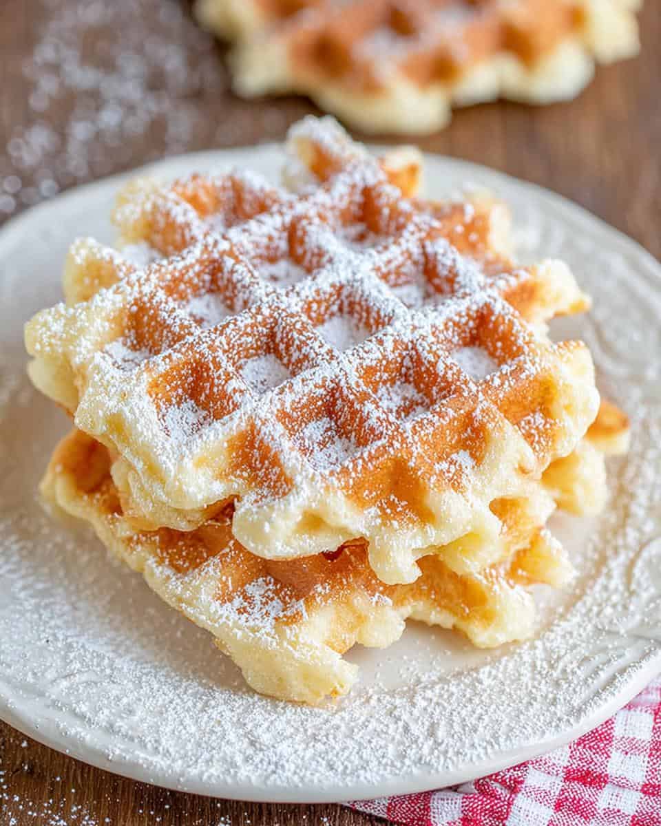 Knusprige Belgische Waffeln mit Hefe und Hagelzucker - detail 3