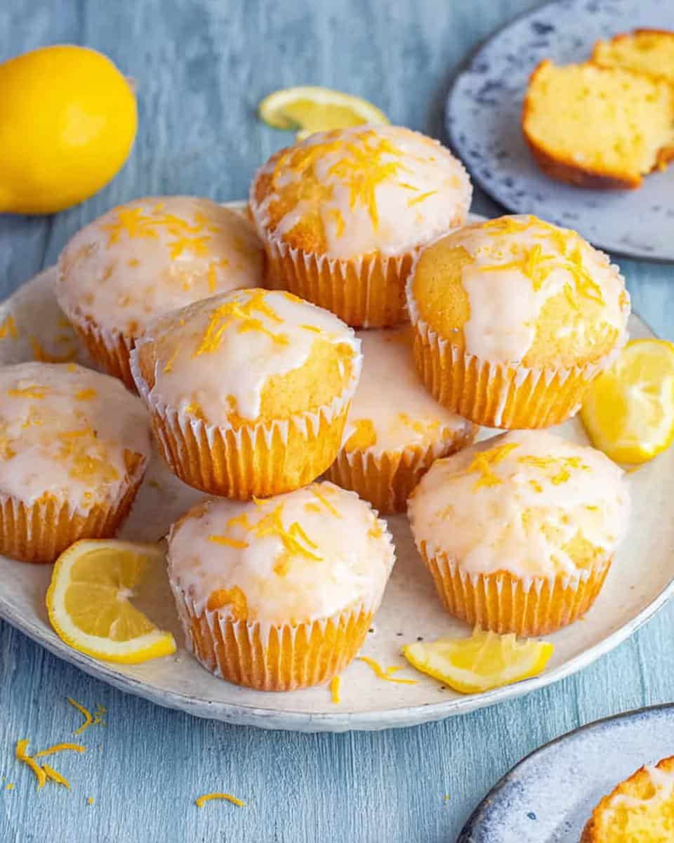 Saftige einfache Zitronenmuffins mit Öl Rezept - detail 2