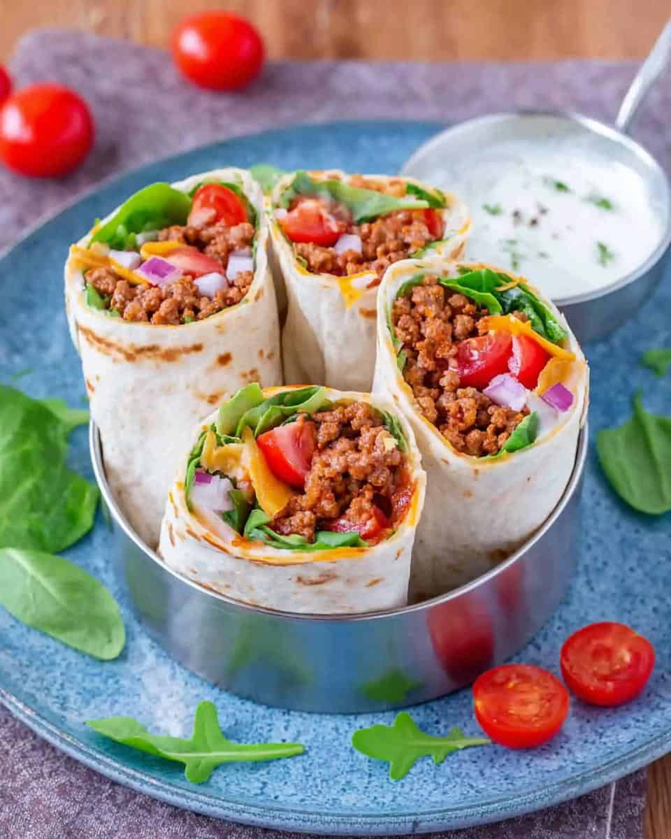 Schnelle Feierabend Wraps mit Hackfleisch und Käse - detail 1