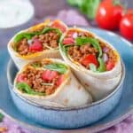 Schnelle Feierabend Wraps mit Hackfleisch und Käse