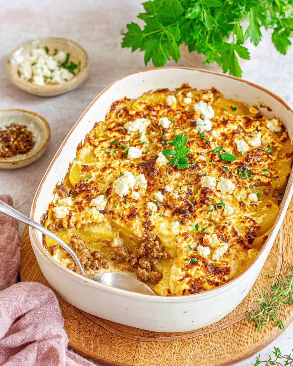 Schneller Kartoffel Hackfleisch Auflauf mit Feta - detail 1