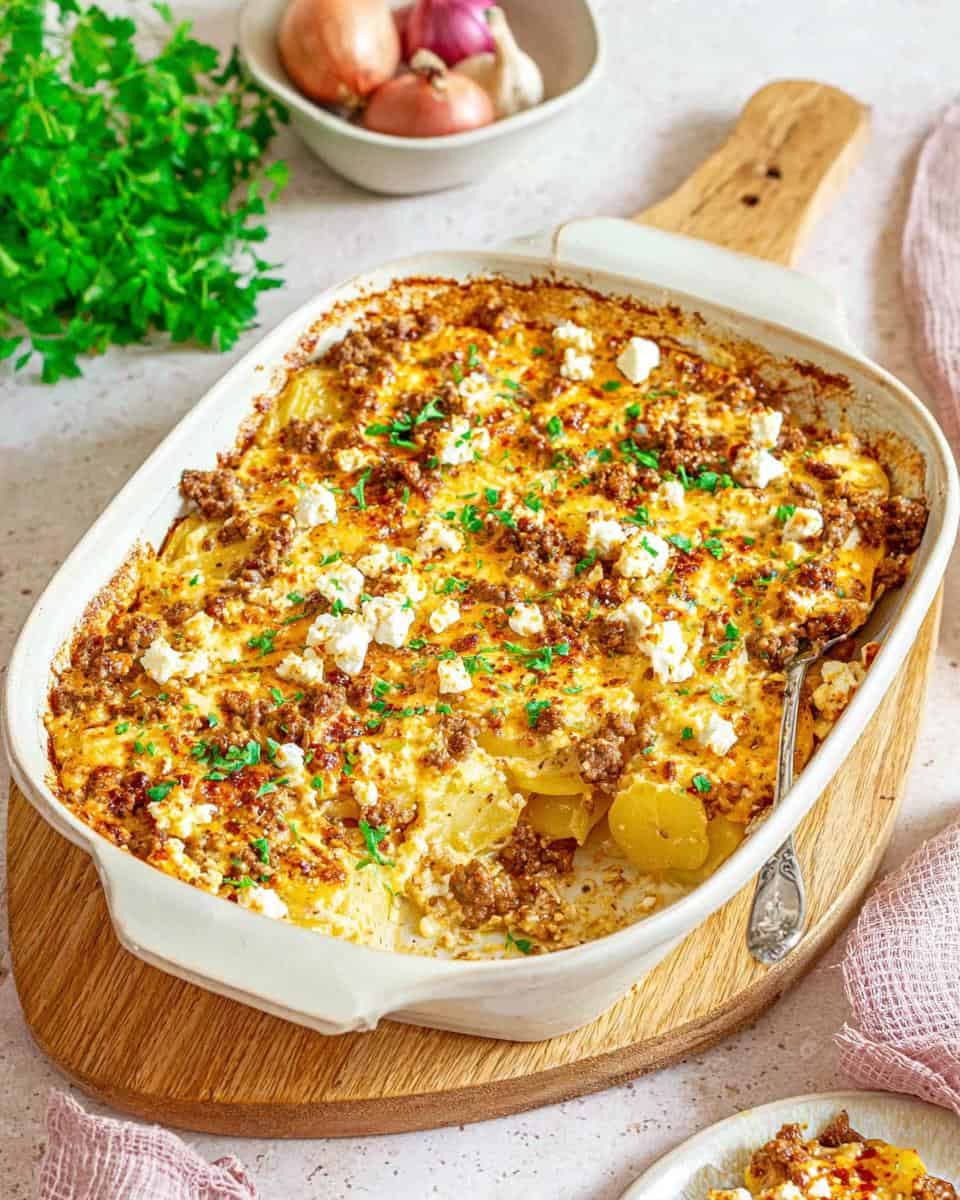 Schneller Kartoffel Hackfleisch Auflauf mit Feta - detail 2