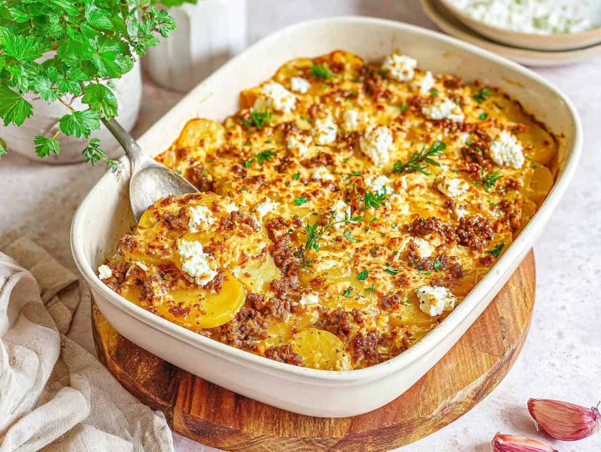 Schneller Kartoffel Auflauf: 3 Zutaten, 1 Unglück vermieden