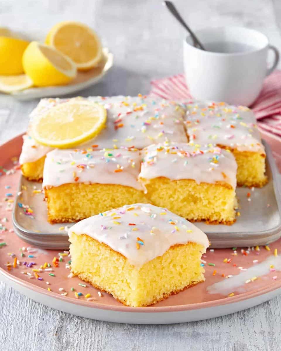 Schneller einfacher saftiger Zitronenkuchen vom Blech - detail 3