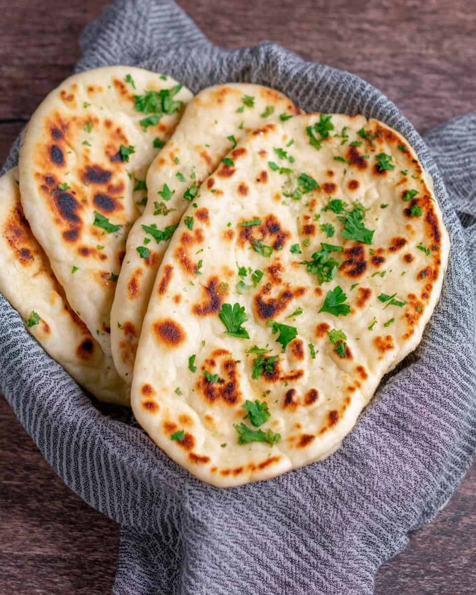Schnelles Pfannenbrot ohne Hefe mit Joghurt - detail 1