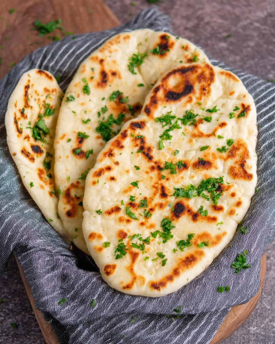 Schnelles Pfannenbrot ohne Hefe mit Joghurt - detail 2