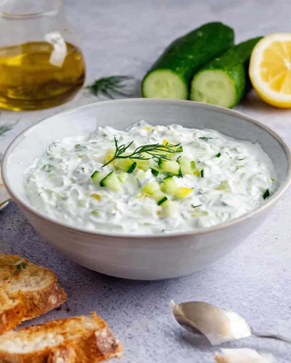 Schnelles Tzatziki Rezept mit griechischem Joghurt - detail 3