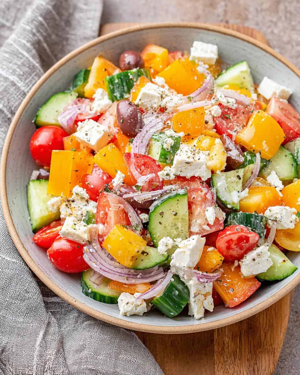 Schnelles und einfaches Griechischer Bauernsalat Rezept - detail 1