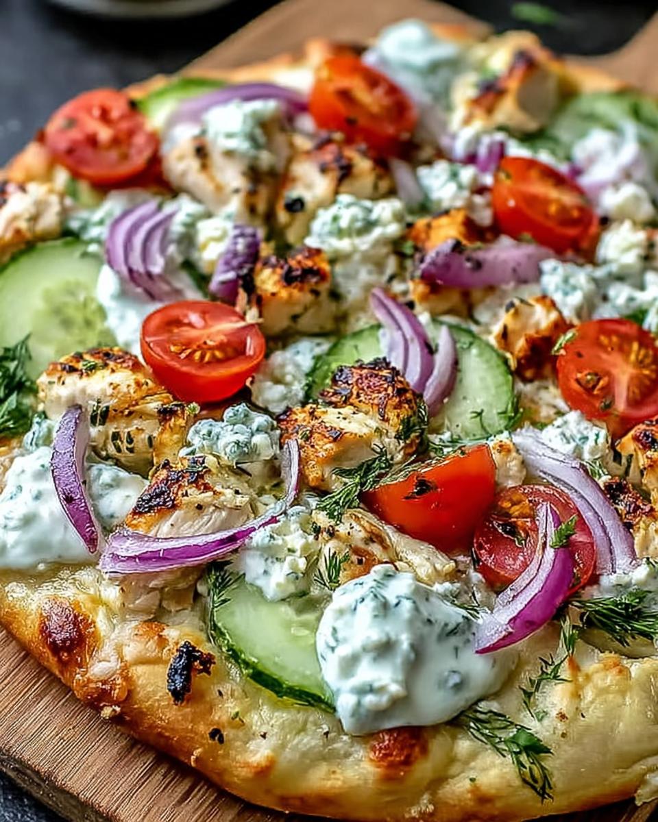 Tzatziki Hähnchen Pizza - detail 2