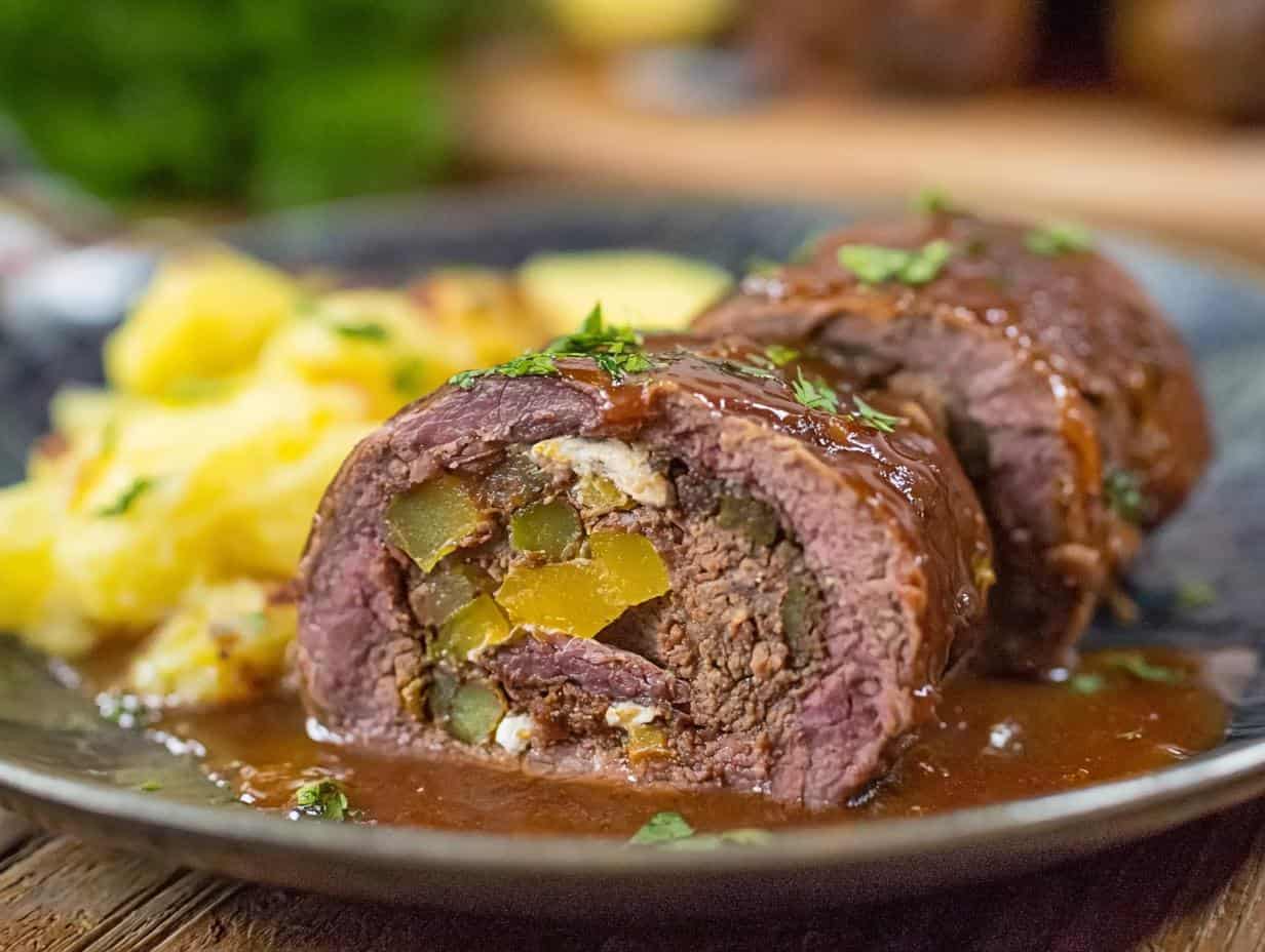 Zarte Rinderrouladen: 1,5 Std. Glück im Ofen!